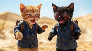 Котята Симба и Куро заблудились в пустыне 🐱🏜️😢