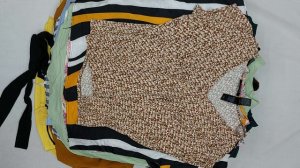 42370 Футболки женские, 2пак, A48, секонд (cream) оптом