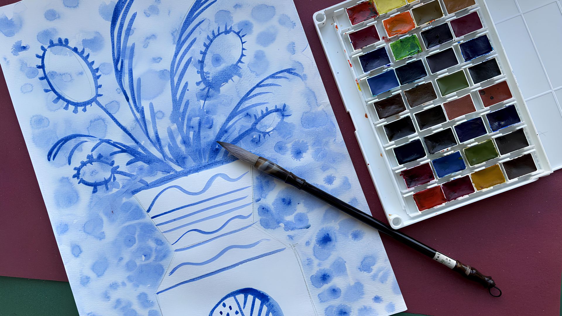 Натюрморт акварелью