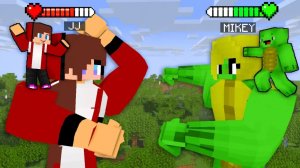 Джей Джей против Майки Гигантская девушка- Битва титанов. Майнкрафт Мультик