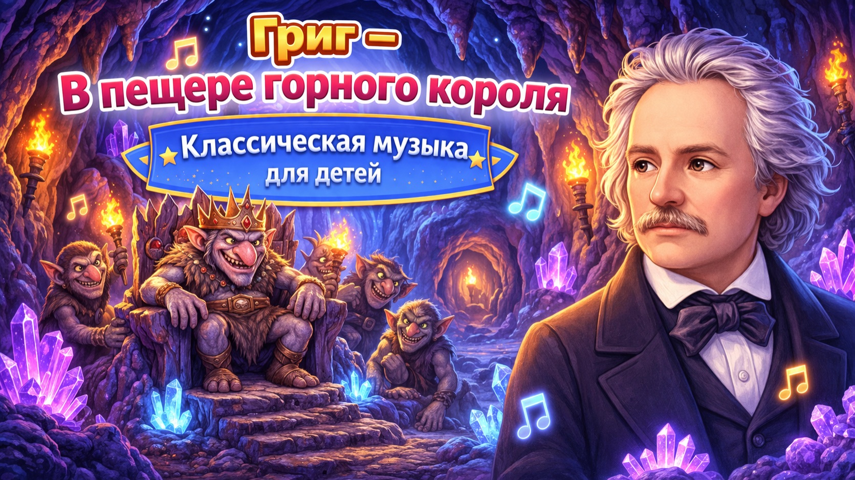Таинственная музыка для детей 👑 Григ – В пещере горного короля
