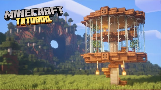 Minecraft | Как построить современный грибной дом | Мастер-класс