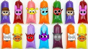 Мультики для детей и малышей. Цветные пакеты с мемами спрунки.