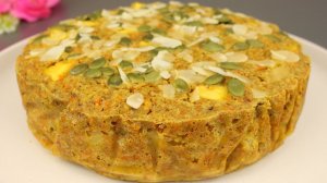 Рецепт полезного морковного пирога с яблоком. Без сахара! Без пшеничной муки!