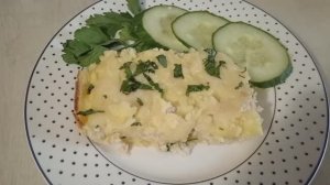 Запеканка картофельная с курицей.
