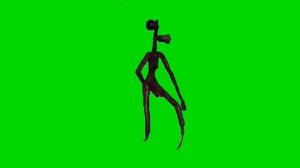 сиреноголовый на зелёном фоне (взято с канала различные хорроры)