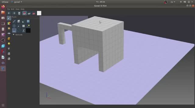 Goxel детям. Часть 2 Начинаем рисовать. Воксельное 3D моделирование.