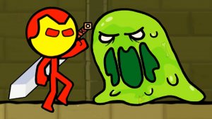 СТИКМЕН в храме ОГНЯ и ВОДЫ Часть#1 игра Red Stickman на канале Мистер Игрушкин