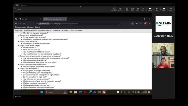 English Conversational Lesson