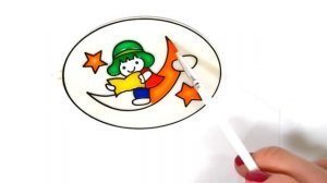 Закрашиваем витраж Девочка На Луне Paint the stained glass window Girl on the Moon [get.gt]