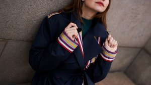 Женский плащ Бербери Синий