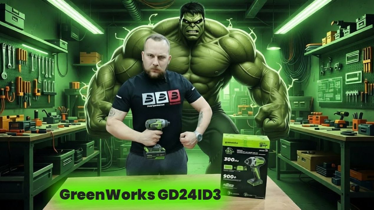 GreenWorks GD24ID3. Тест-обзор импакта.
