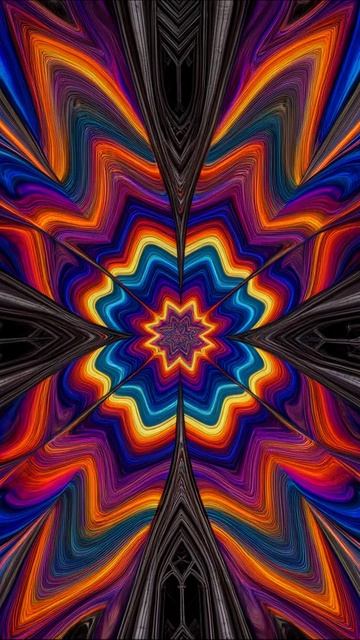Волшебство цвета: Путешествие в яркие узоры #искусство #графика #цвет