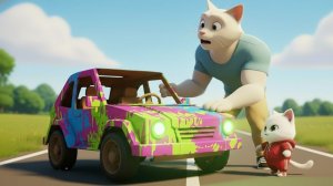 Мультики для детей. Они высмеивают картонный монстр-трак котенка — он сможет всех удивить? Мультики