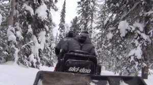 ОХОТА РЫБАЛКА в тайге 2026 на СНЕГОХОДЕ в ПЯТЕРОМ на СУХОЙ ПИТ Снегоход Ski-Doo Skandic WT 900 ACE