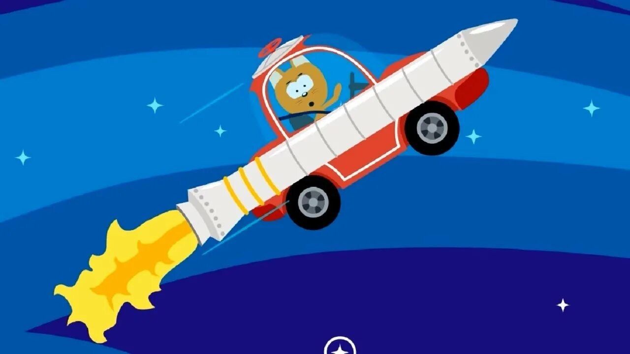 Котёнок Котэ. Волшебный гараж. Ракета. Мультик. Озвучка.