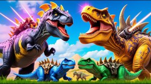 ДИНОЗАВРЫ сражаются в Мире Юрского периода. Видео для детей игровые мультики