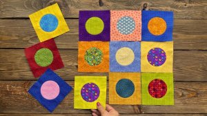 Современный лоскутный блок: идеальный круг своими руками. Сборка, что бы добавиться мягких линий