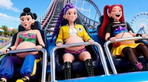 Зои, Руми и Мира беременны, но всё ещё катаются на американских горках. Охотники на демонов.