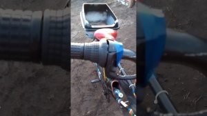 велосипед с мотором от триммера .