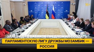 Зампред ГД Бабаков предложил создать Парламентскую лигу дружбы Мозамбик — Россия