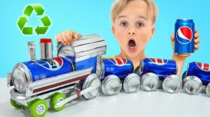 Дети строят игрушки из перерабатываемых материалов и экономят природные ресурсы!