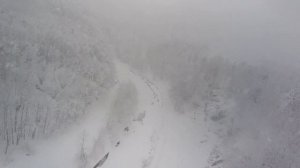 Снегопад. Победино. Сахалинская область 30 марта 2024 года