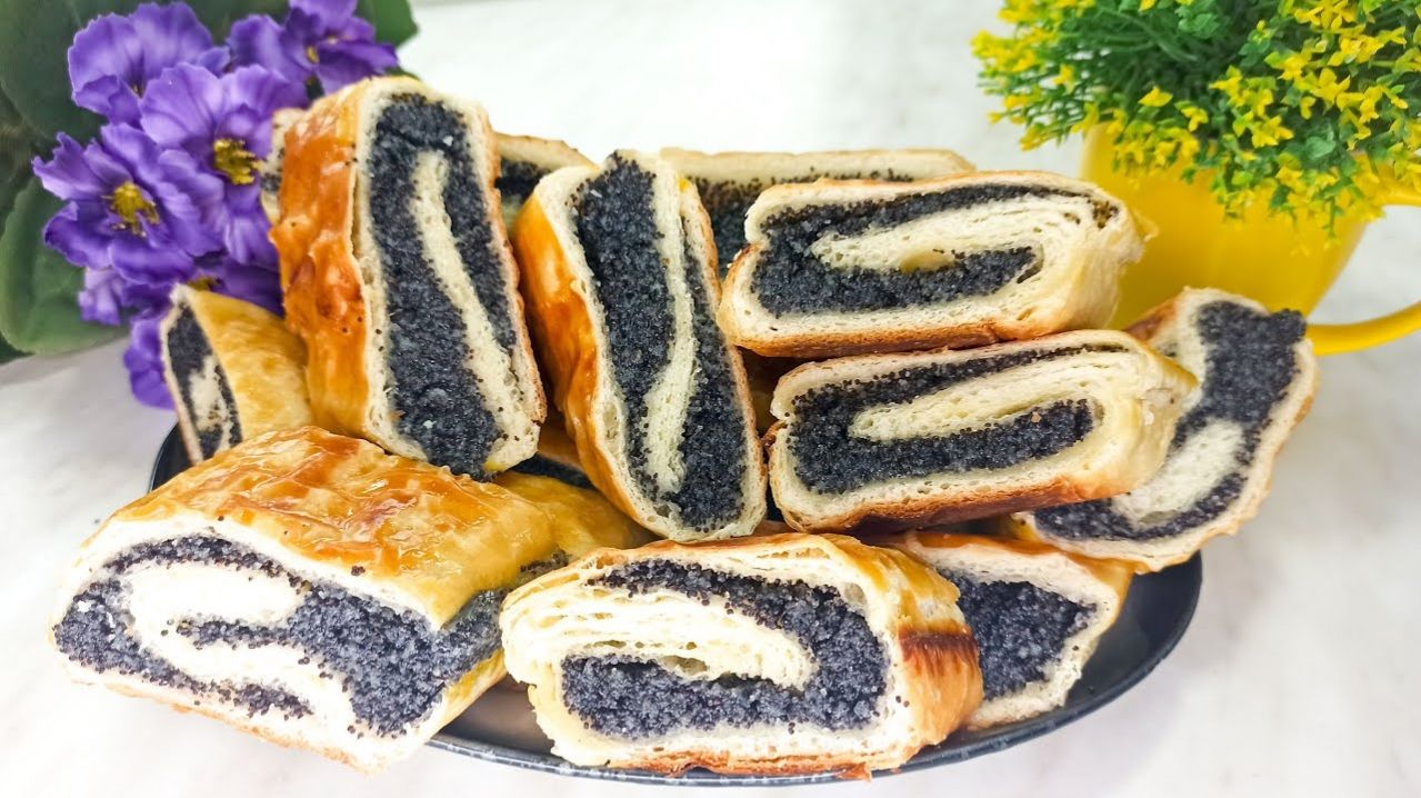 Рулет с МАКОМ! Рецепт маковой начинки для любой выпечки! смотреть онлайн