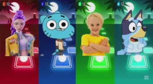 Музыкальный Баттл — К-Поп Охотники на Демонов, Блуи, Влад и Ники против Гамбола