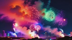 Яркие фейерверки над городом! Взрывы цвета в ночи. 🎆✨