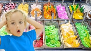 Крис и Миша учатся готовить мороженое