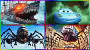 МОЛНИЯ МАКВИН, МОНСТР АМБУЛАНС и ЗАРАЖЕННОЕ НЕБО 🌊🚗 Невероятная БИТВА мультик для детей