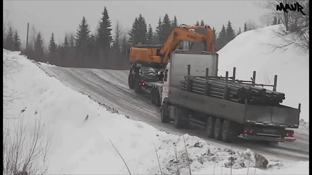 Взаимовыручка водителей на бездорожье крайнего севера России