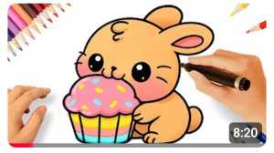 КАК НАРИСОВАТЬ ПРОСТОГО КАВАЙНОГО ЗАЯЦА ПАСХАЛЬНОГО 🐇🧁