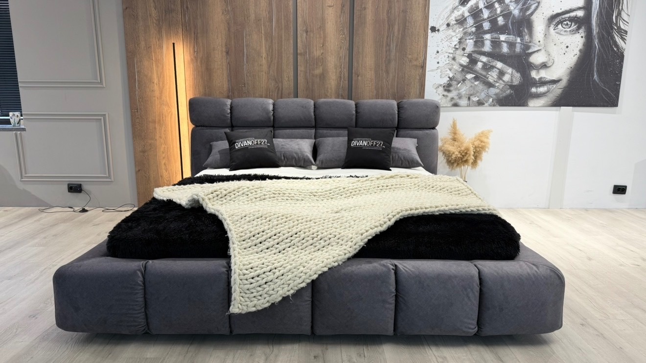 Кровать БАБЛ от дизайнерской мягкой мебели ДИВАНОФФ27 (собственное производство)