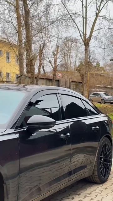 Плоские тюнинг дефлекторы для окон Audi A4 V (B9) Ветровики на Ауди А4 Б9 2d дефлекторы