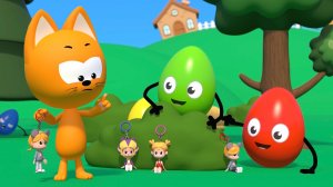 Котенок Котэ и Разноцветные Яйца - Кукутики и Котэ Геймз