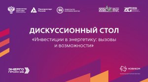Дискуссионный стол «Инвестиции в энергетику: вызовы и возможности»