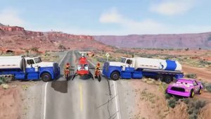 Мультики для детей и малышей . Машинки преодолевают препятствия