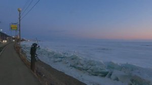 берег озеро Байкал, вечер март 2026г.