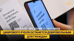 Аксаков: введение с сентября цифрового рубля останется добровольным для граждан