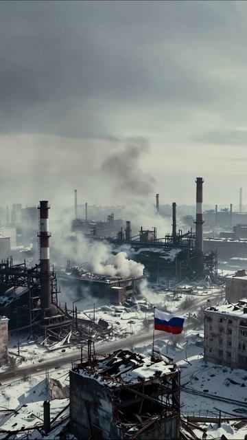 Разрушенные мечты: Антиутопия в холодном тумане #руины #апокалипсис #потеря