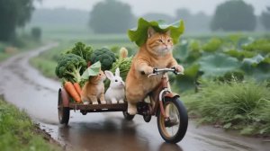 Мама Кошка ПРИКЛЮЧЕНИЯ 💕 спасают брошенного ЩЕНОЧКА, Кролика видео для детей