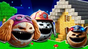 😳 У СЕМЬИ ЛУНЫ ЩЕНЯЧИЙ ПАТРУЛЬ НЕТ ДОМА и Я ПОСТРОИЛА ИМ ДОМ в МАЙНКРАФТ