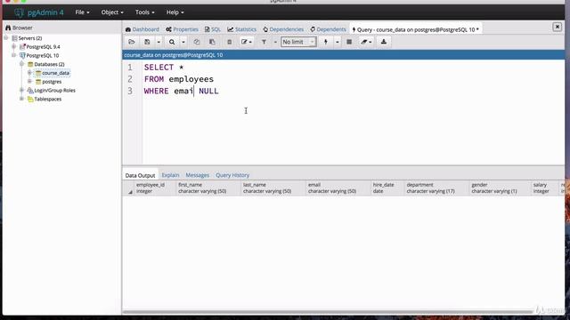 JobReady - 009 - Filtering Operators - IN, NOT IN, IS NULL, BETWEEN