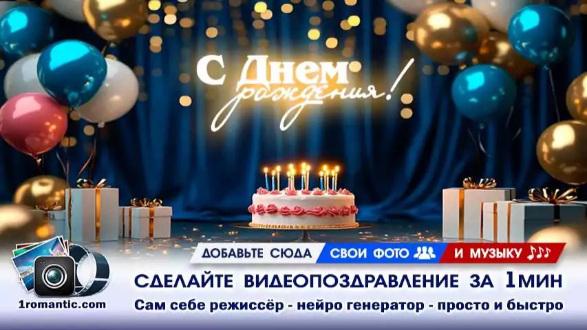 ДР Видео из Фотографий | Создать Бесплатно Онлайн