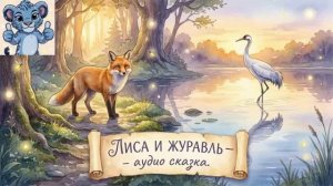 лиса и журавль. уди рассказы для детей. сказка на ночь