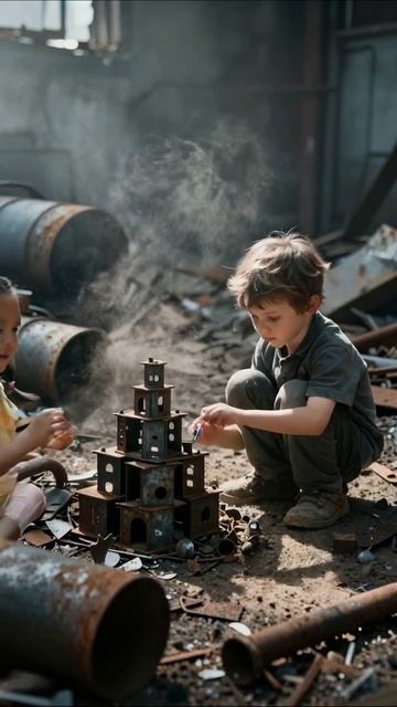 Трудности детства: создание из руин #грусть #детство #разрушение