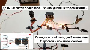 Дальний свет в полнакала - Режим дневных ходовых огней