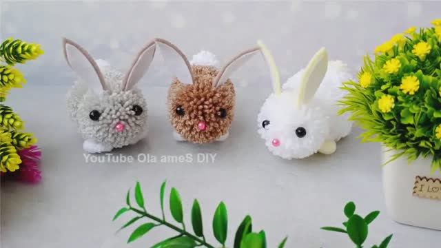 Зайчик из Пряжи! Пасхальный Подарок Своими Руками! КРОЛИК Очень Просто!